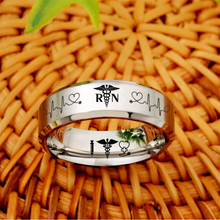 Nursing Ring for RN, NP, LPN, CNA, RT, PT, PA – Healthcare Professionals Rings + Free Matching Bracelet 🎁