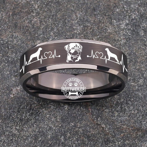 Rottweiler Ring Dog Lover Jewelry + Free Matching Bracelet 🎁