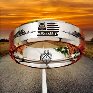 Today 60% Off! 😎 Tungsten Trucker Life Ring + Free Gift! 🎁