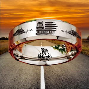 Today 60% Off! 😎 Tungsten Trucker Life Ring + Free Gift! 🎁