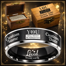 Memorial Ring 😍 Includes Matching Engraved Wood Box + Bonus Bracelet 🎁