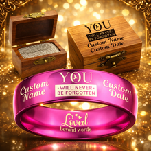 Memorial Ring 😍 Includes Matching Engraved Wood Box + Bonus Bracelet 🎁