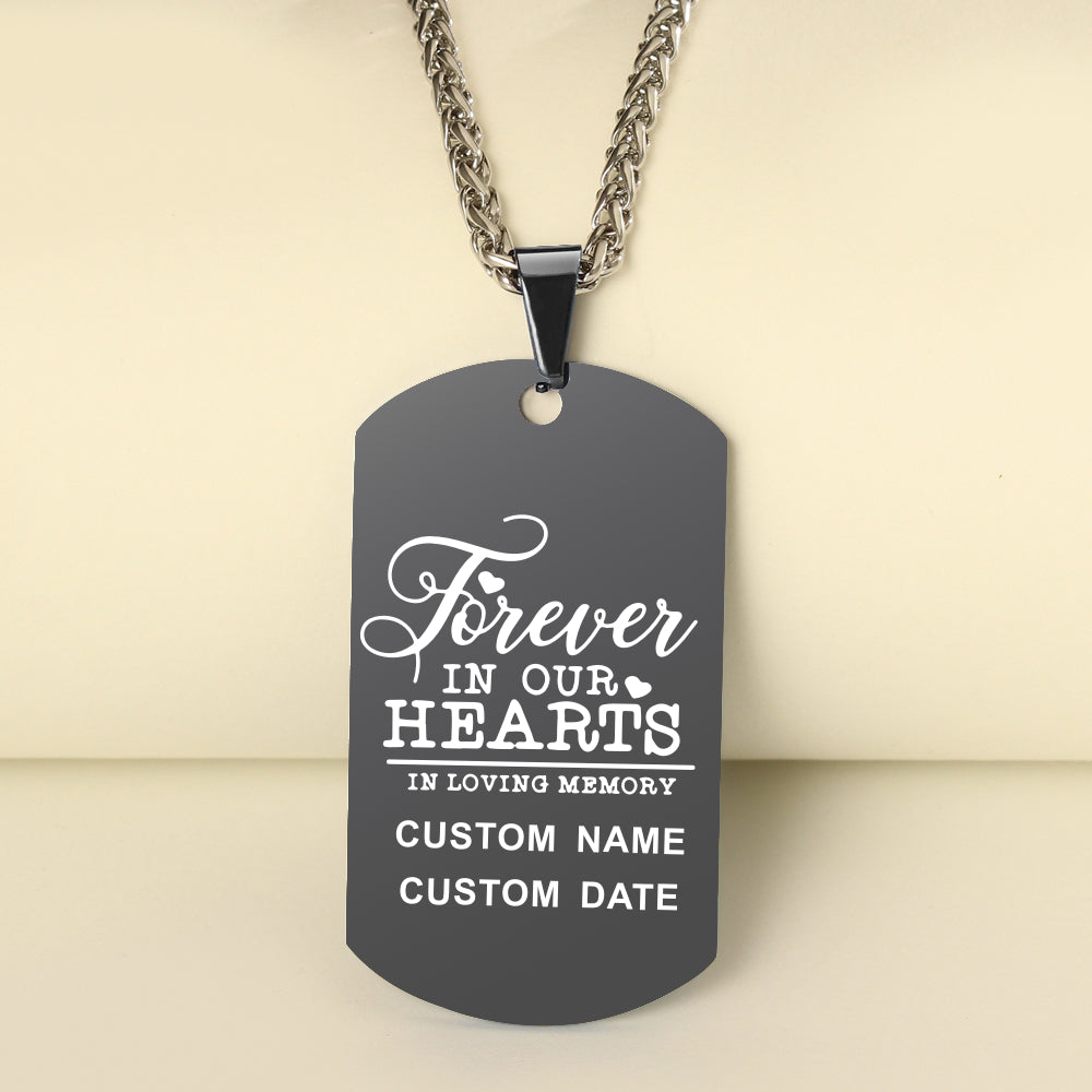 Forever In Our Hearts 🌺  Customized Tag Necklace