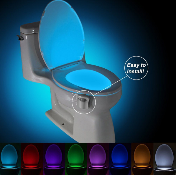 BUY 2 GET 1 FREE TODAY! Colorful Motion Sensor Toilet Nightlight