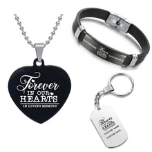 Customized Bundle ❤️  Necklace + Bracelet + Keychain ❤️  Forever In Our Hearts
