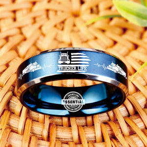 😎 Today Only 60% Off  Essential Trucker Life Titanium Ring 🇺🇸  ⭐️⭐️⭐️⭐️⭐️  Reviews