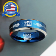 Choose From 8mm Thin Line Police or Firefighter Rings 🇺🇸 Personalize Free!