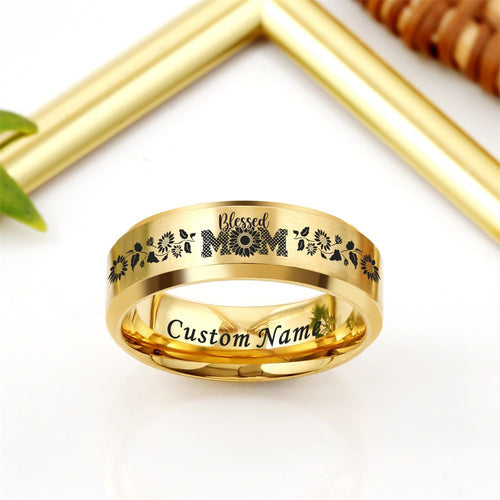 Personalize It Free!🌻 Free Bracelet w/Purch! Blessed Mom Ring🌻
