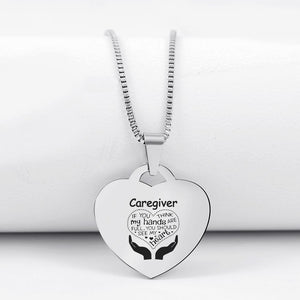 Caregiver Heart Pendant Necklace