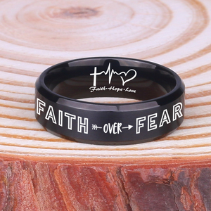 Today Only 60% Off ✝️ Free Bracelet w/Purch! 😍 Faith Over Fear Ring  ⭐️⭐️⭐️⭐️⭐️  Reviews