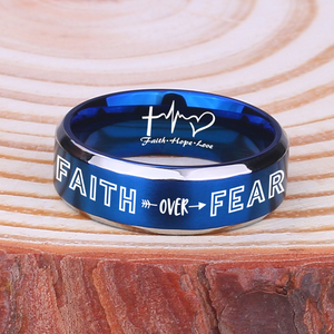 Today Only 60% Off ✝️ Free Bracelet w/Purch! 😍 Faith Over Fear Ring  ⭐️⭐️⭐️⭐️⭐️  Reviews