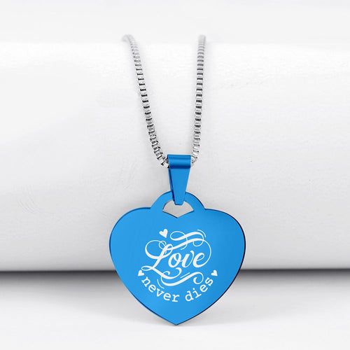 Love Never Dies ❤️  Customized Heart Necklace