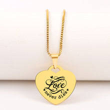 Love Never Dies ❤️  Customized Heart Necklace