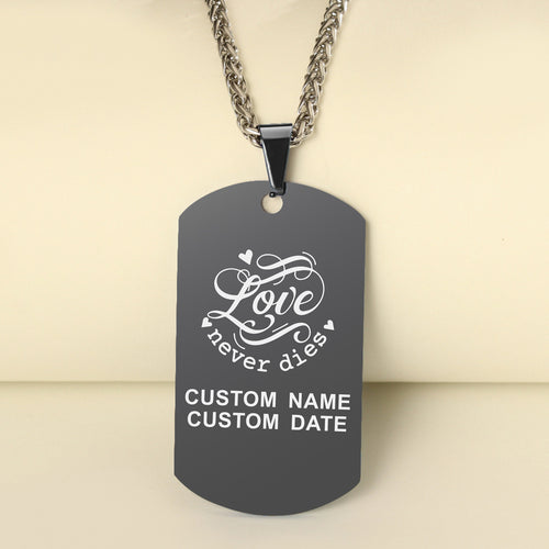Love Never Dies 🌻  Customized Tag Necklace