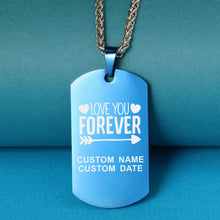 Love You Forever 💟  Customized Tag Necklace