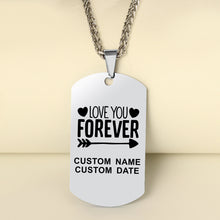 Love You Forever 💟  Customized Tag Necklace