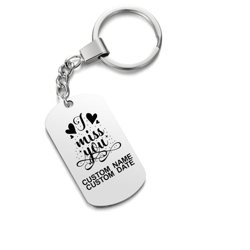 I Miss You ❤️  Customized Keychain