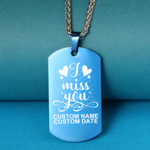 I Miss You 🌻  Customized Tag Necklace