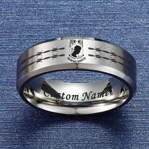 Today $100 Off 🇺🇸  Personalize It Free! POW MIA Ring ⭐️⭐️⭐️⭐️⭐️ Reviews