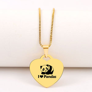 Today Only 60% Off 😍  I Love Pandas 🐼  Heart Pendant Necklace
