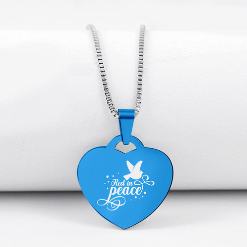 Rest In Peace ❤️  Customized Heart Necklace