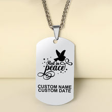 Rest In Peace 🕊  Customized Tag Necklace