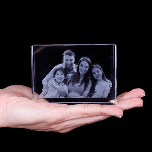 Crystal Laser Art Photo Frame with LED Base Option