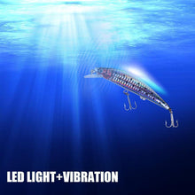 Fishing Lures Bait Electric Life-like vibrate fishing Lures USB Rechargeable Flashing LED light
