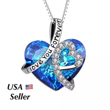 Today $100 Off! ❤️ Love You Forever Crystal Necklace with Silver Chain 😍 Free Shipping!